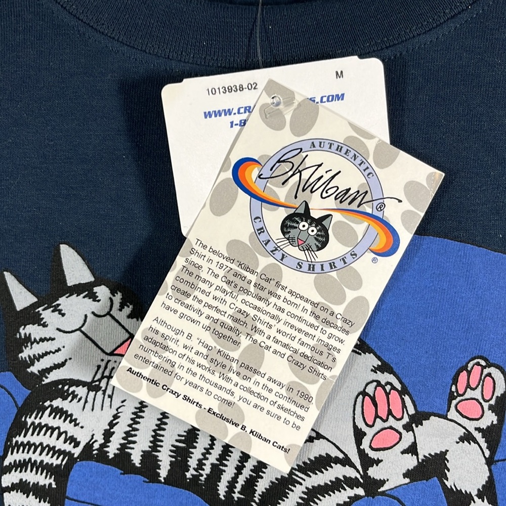 🔥 NWT Dadcat Genuine B. Kliban Cat TEE SHIRT Men’s M Combed Cotton Crazy Shirts - Picture 7 of 16